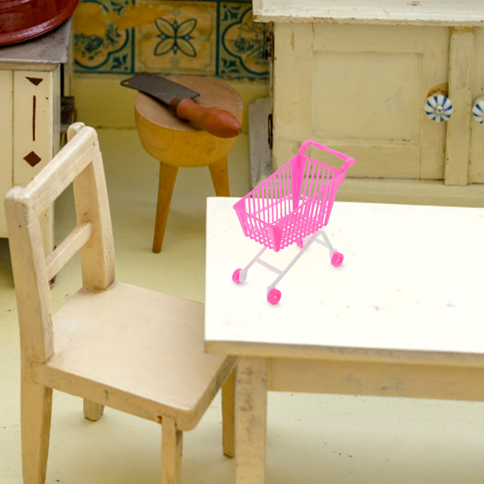 Kids Education Nursery - 10Pcs Realistic Mini Shopping Cart for