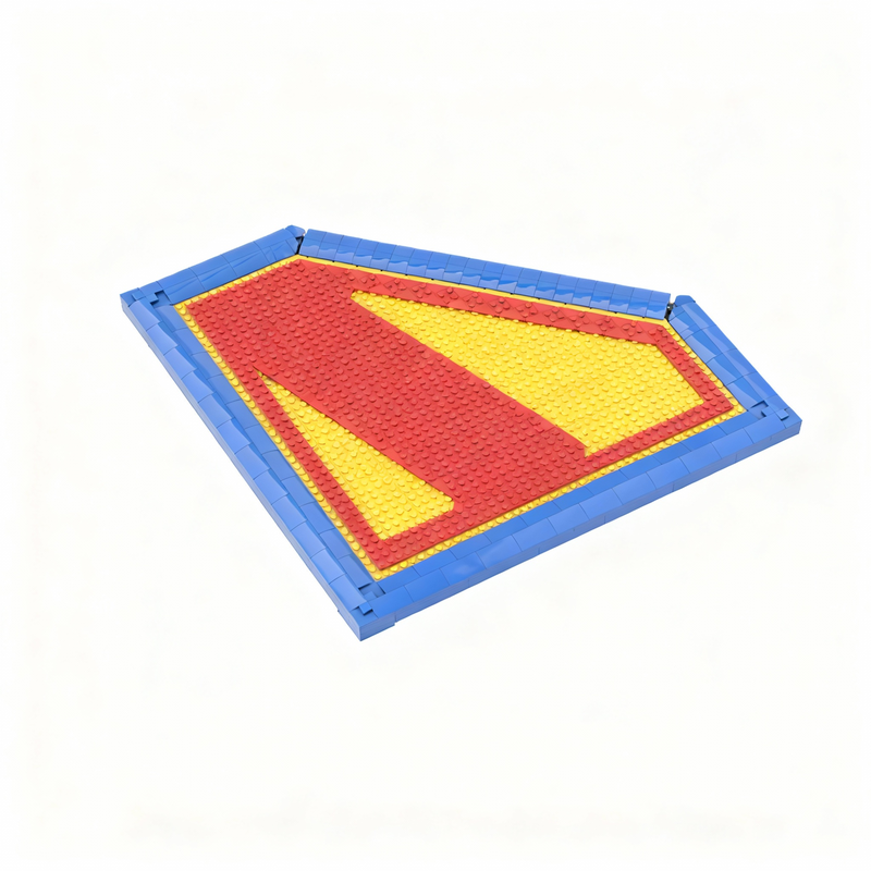Kids Education Logo - 559pcs MOC Superman Logo Wall Display