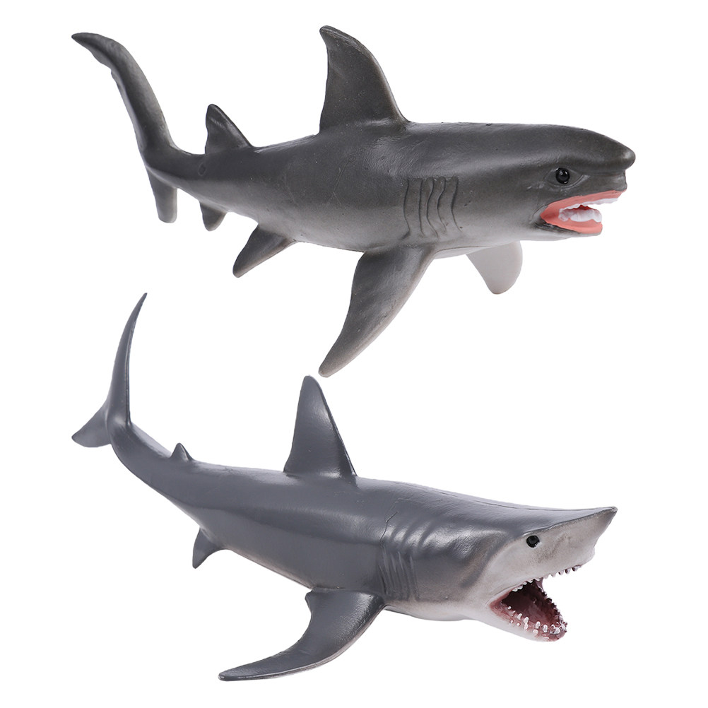 Kids Education Tools - 2Pcs Simulation Shark Animal Plastic Marine