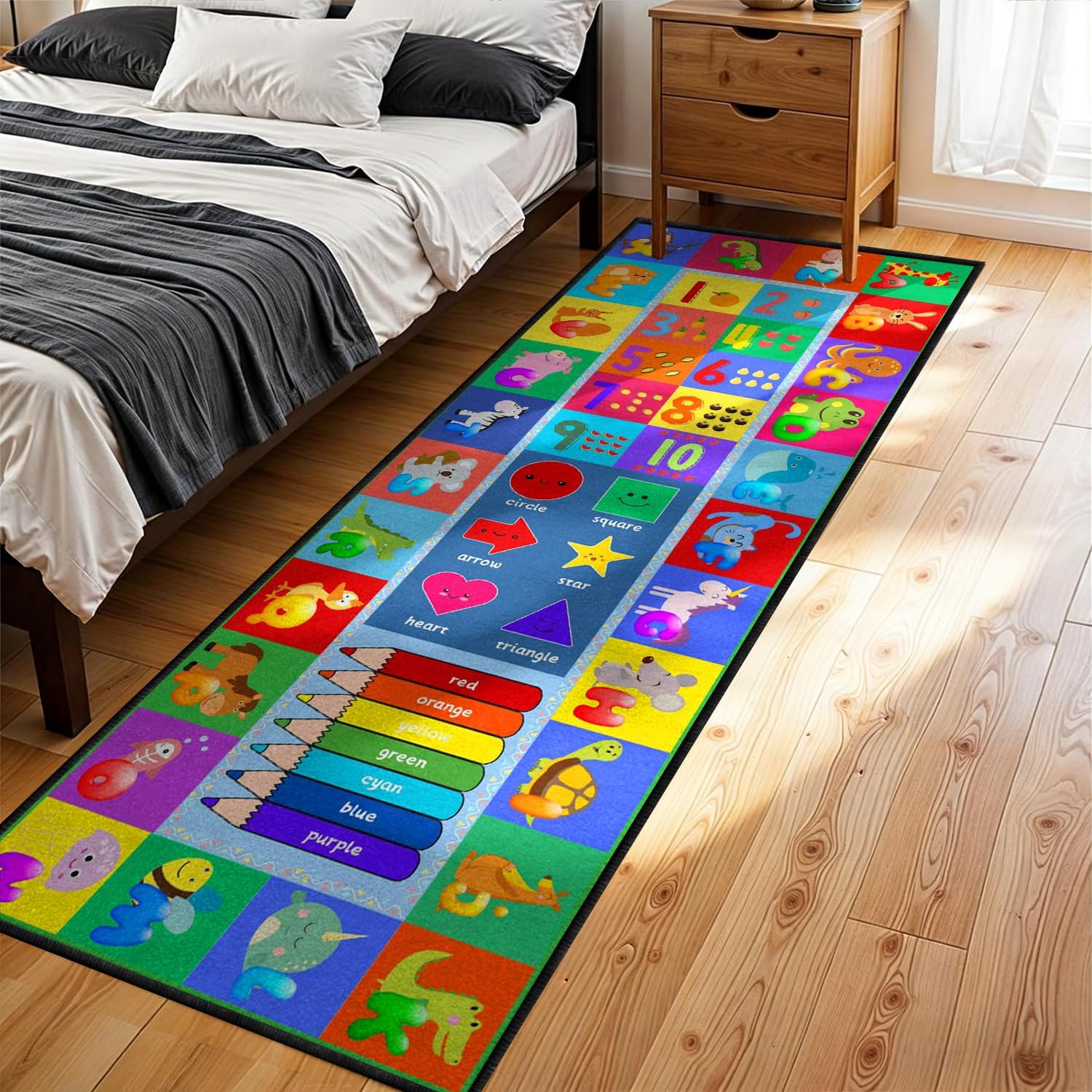 Educational Kids Runner Rug wi - đánh giá và giá Kids Education Nursery
