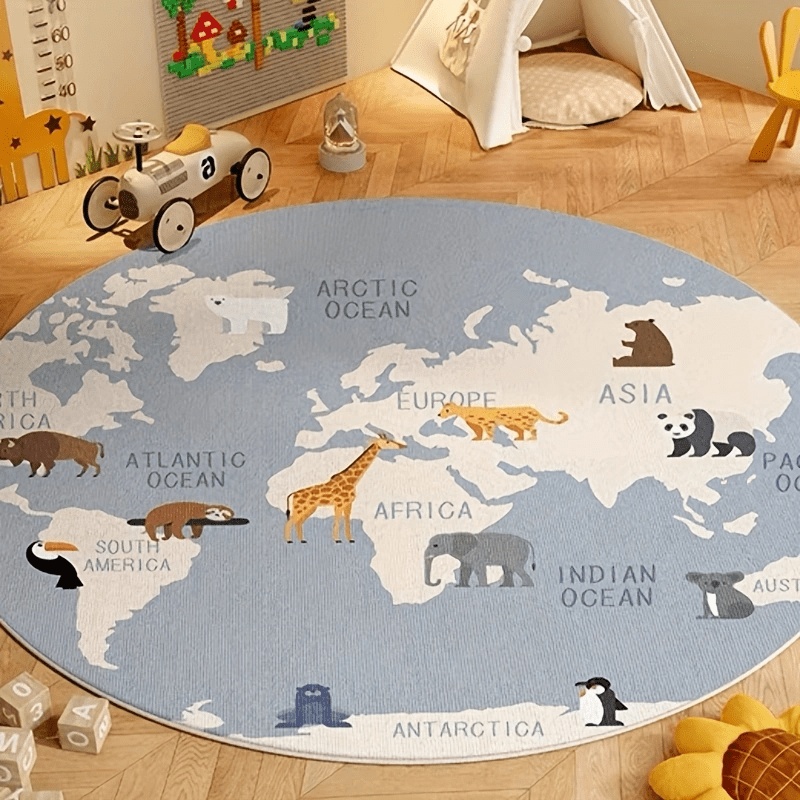 Cartoon World Map Animal Kids  - đánh giá và giá Kids Education Nursery