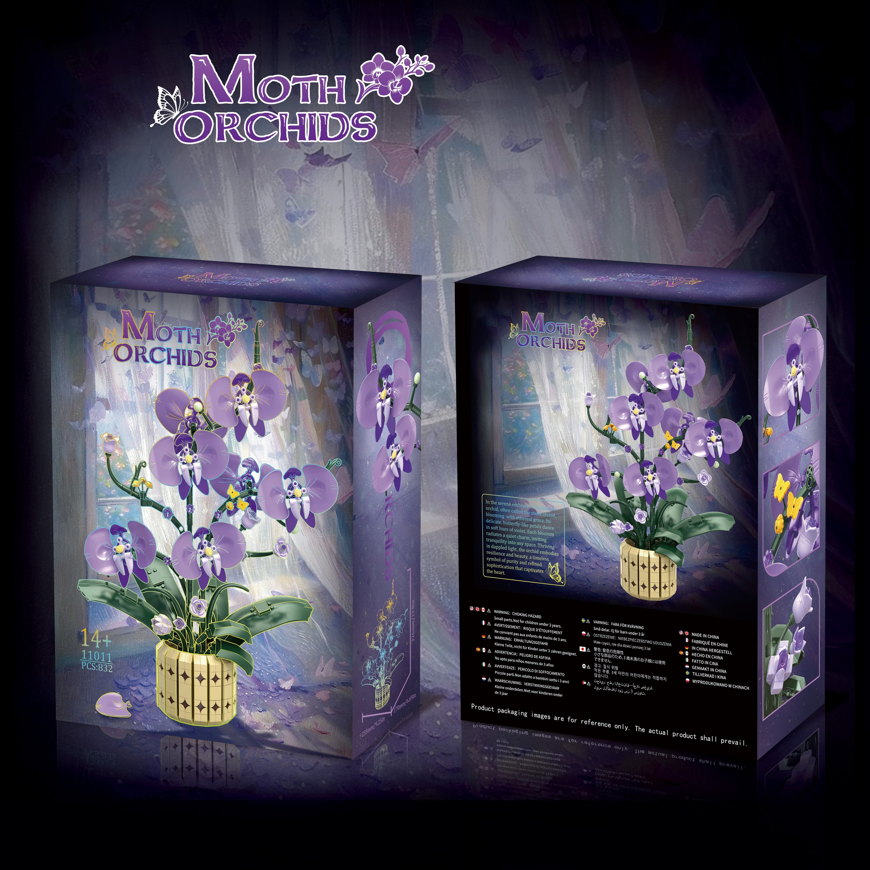 832PCS Phalaenopsis Orchid MOC - đánh giá và giá Orchid Kids Education