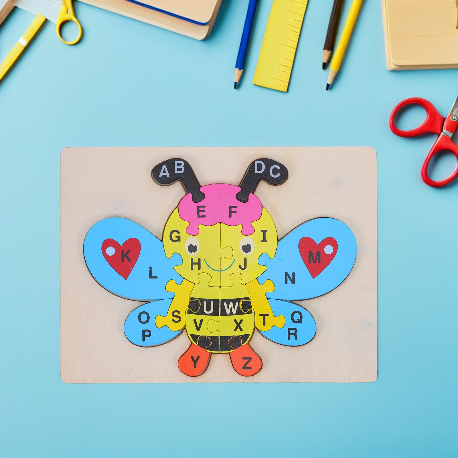 1Set Wooden Abc Puzzle Bee Sha - đánh giá và giá Abc Kids Early Education