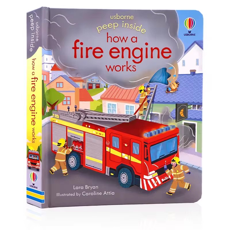 Usborne Peep Inside How A Fire - đánh giá và giá English Kids Education