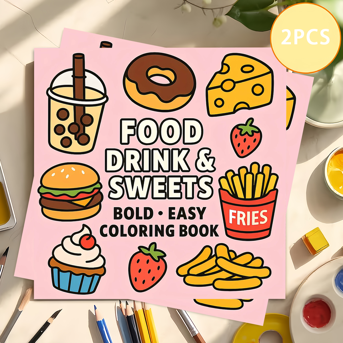 Cute Food Drink & Sweets Color - đánh giá và giá Learning Workbook Preschool