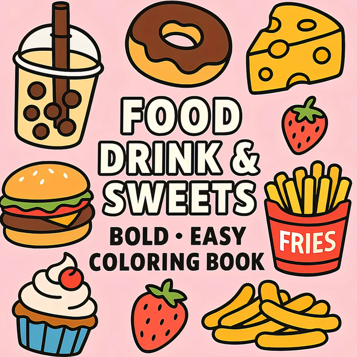 Cute Food Drink & Sweets Color - đánh giá và giá Learning Workbook Preschool