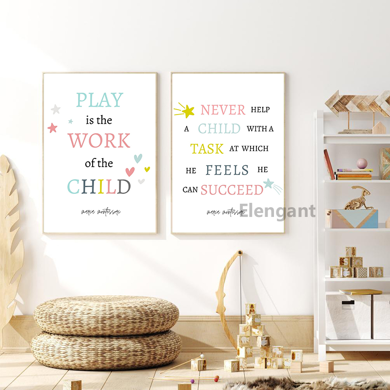 Play is the Work of A Child Qu - đánh giá và giá Kids Education Nursery