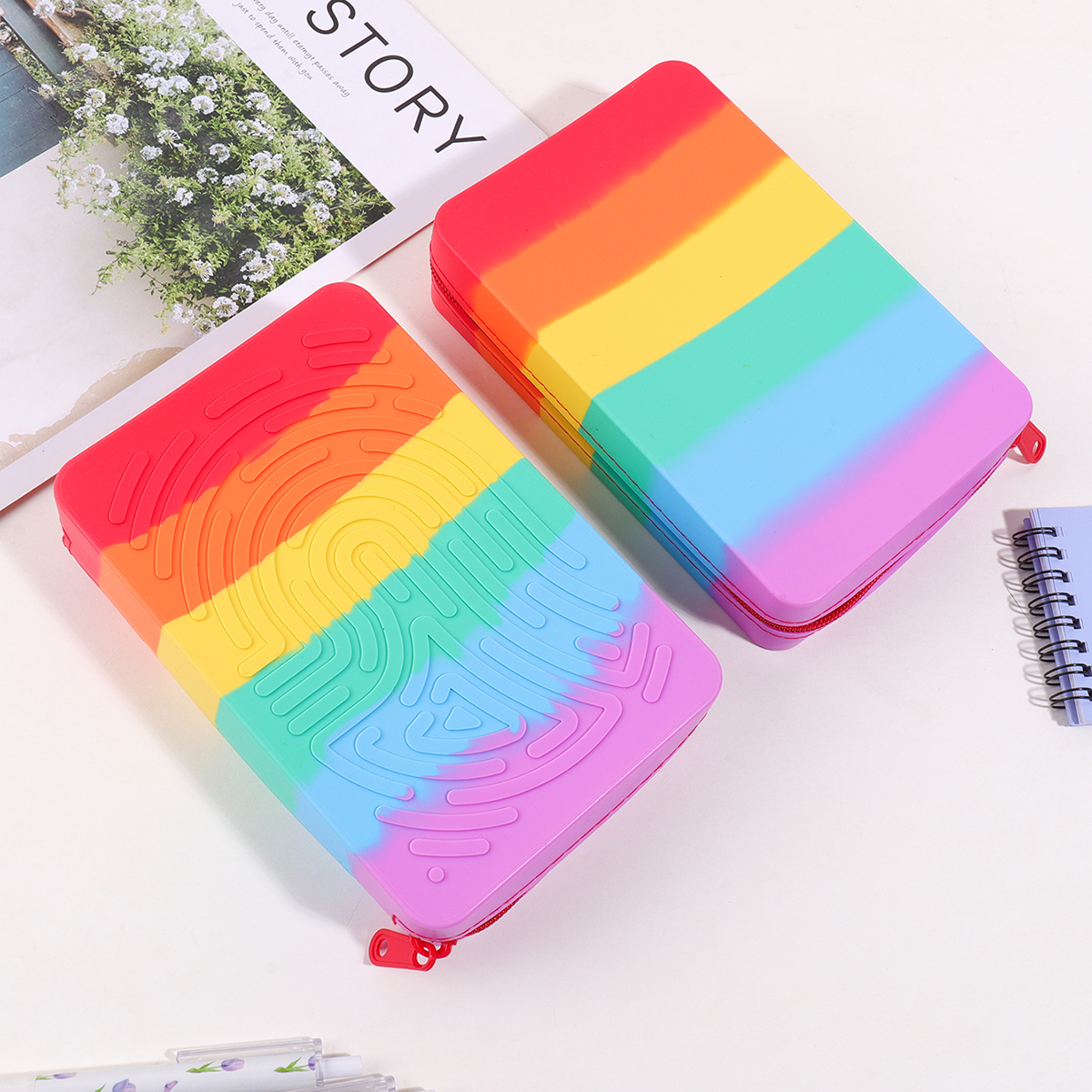 Silicone Rainbow Desk Statione - đánh giá và giá Kids Education Things