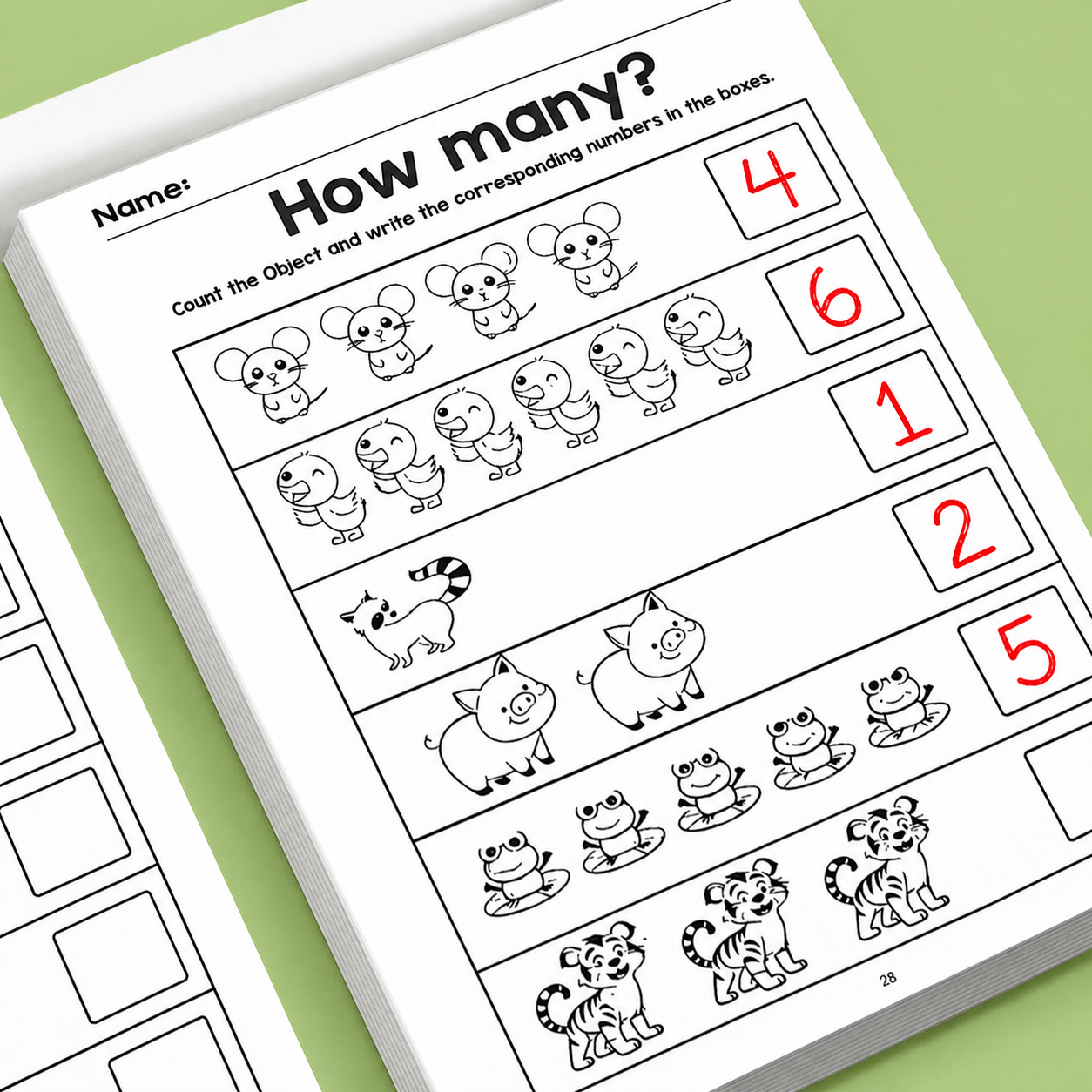 Number 1-12 Tracing Workbook 3 - đánh giá và giá Learning Workbook Preschool