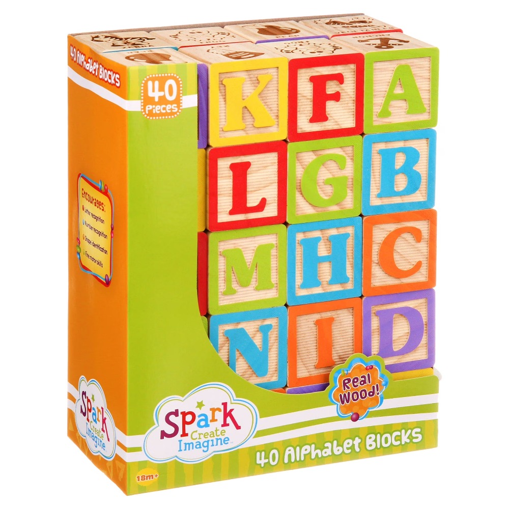 ABC Wooden Blocks Set 40 Piece - đánh giá và giá Abc Kids Early Education