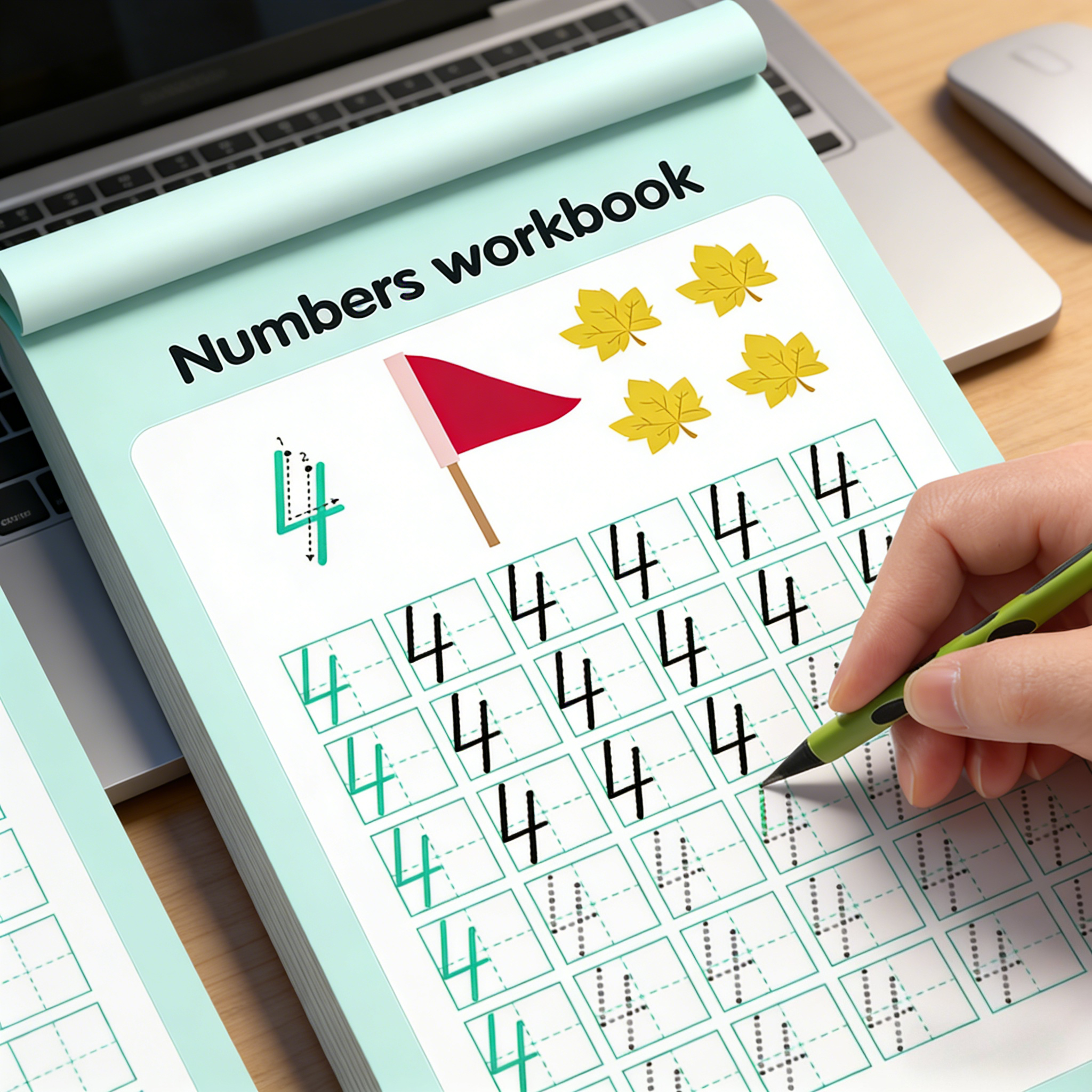 32 Pages Numbers Tracing Workb - đánh giá và giá Learning Workbook Preschool