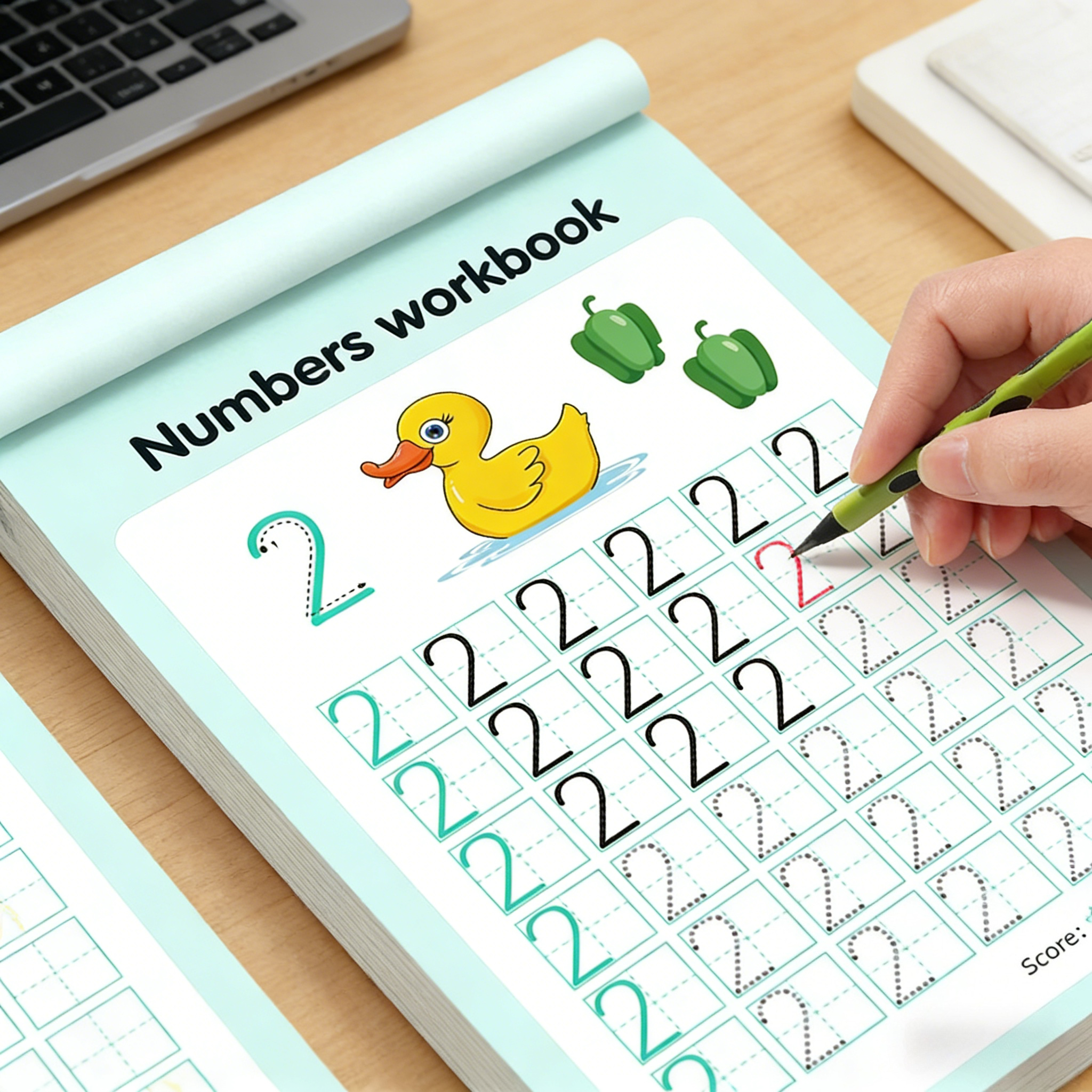32 Pages Numbers Tracing Workb - đánh giá và giá Learning Workbook Preschool