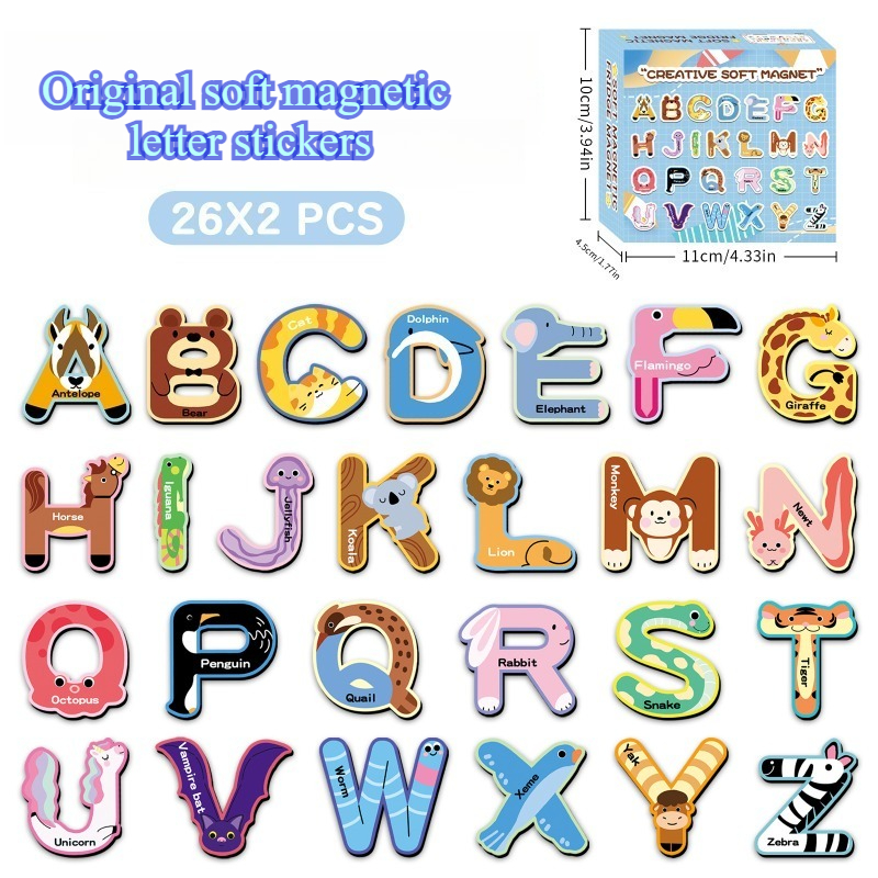 52Pcs Alphabet Magnetic Fridge - đánh giá và giá Abc Kids Early Education