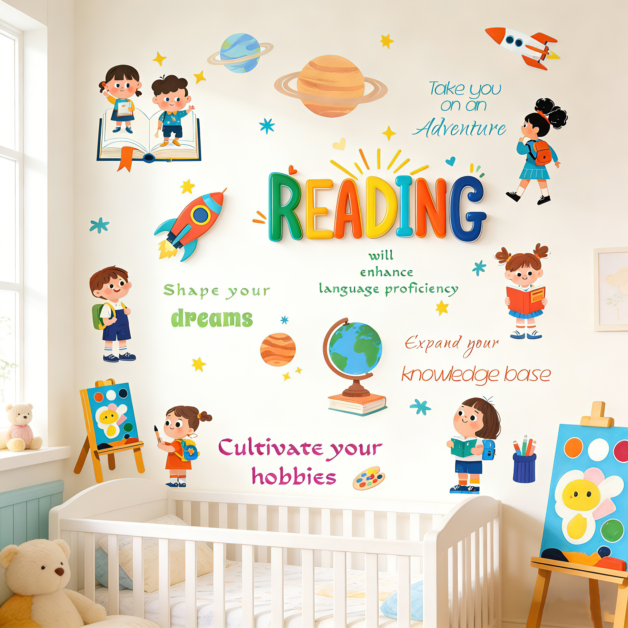 Cartoon Character Space Planet - đánh giá và giá Kids Education Nursery