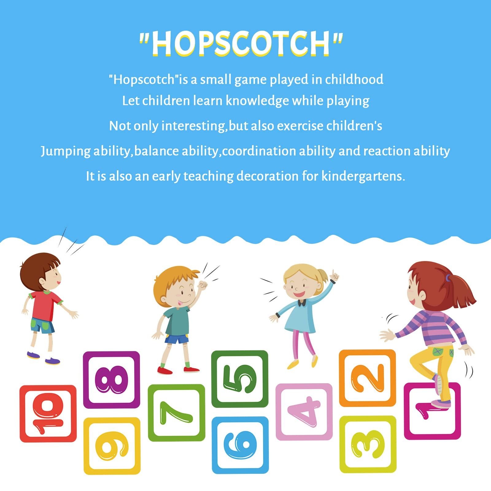 Hopscotch Floor Stickers 1-10  - đánh giá và giá Kids Education Nursery