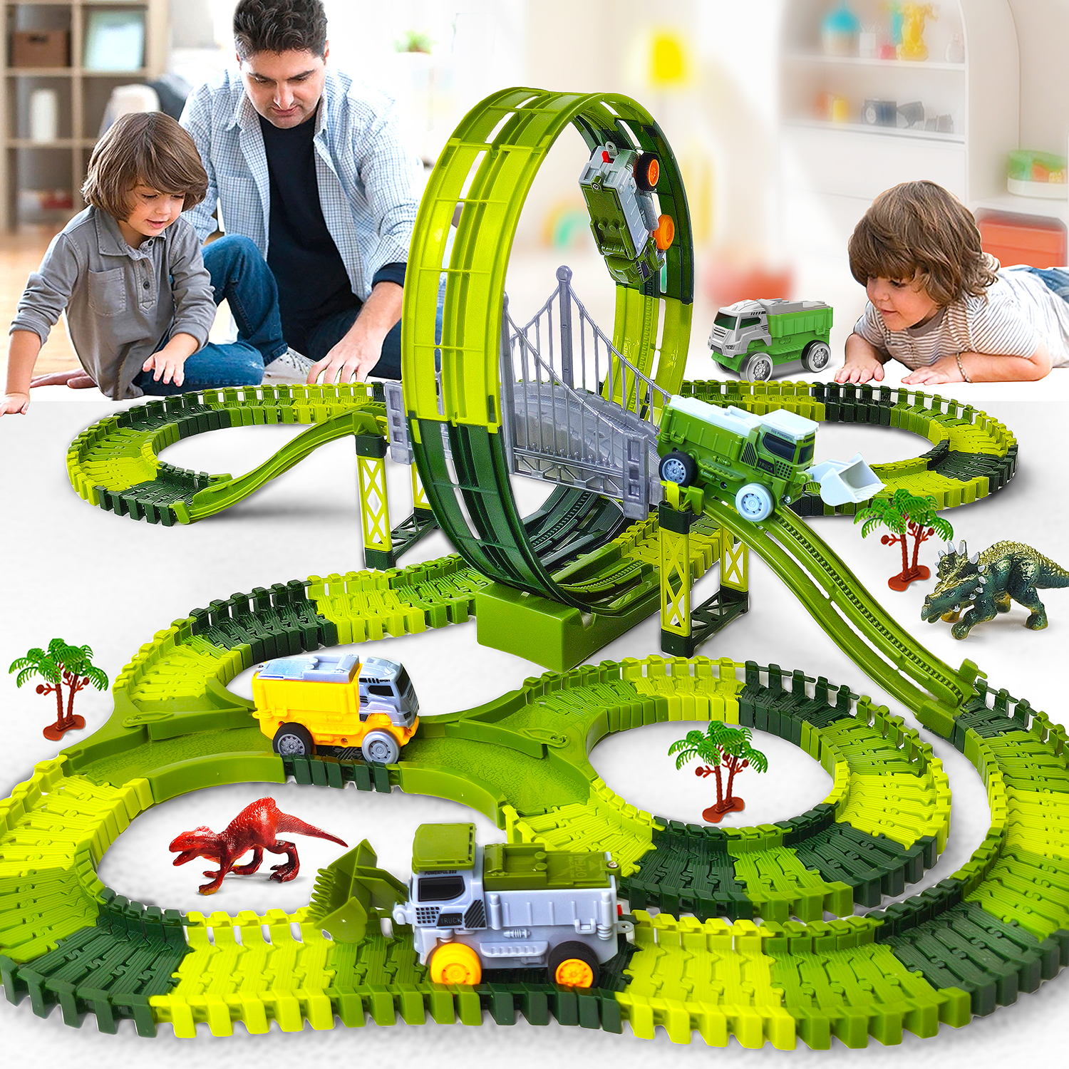 Dinosaur Toy Race Track Featur - đánh giá và giá Kids Education Things